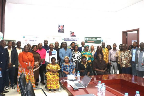 Participants at a social protection policy consultation in Liberia