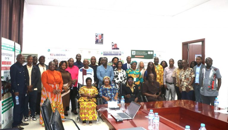 Participants at a social protection policy consultation in Liberia